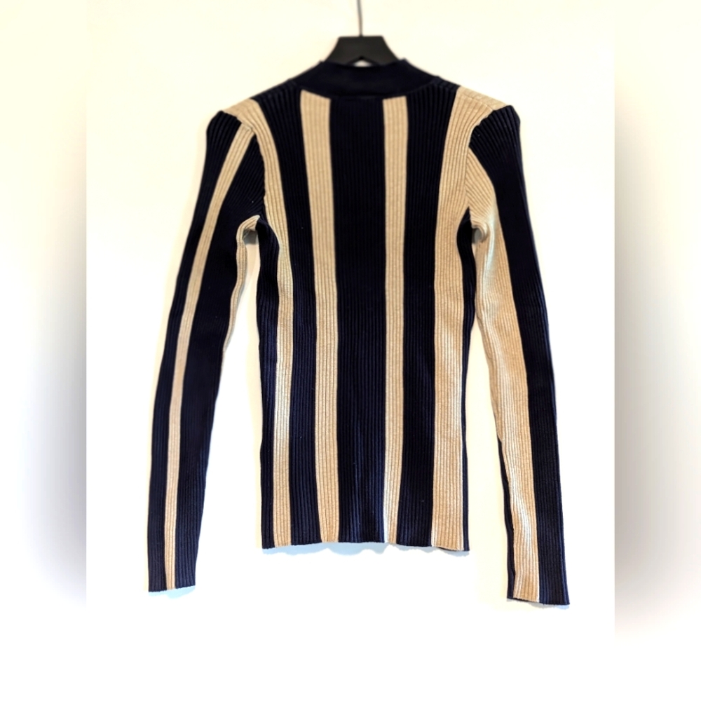 Scotch & Soda Vertical Ribbed Stripes Sweater 70s Vibe Excel Used Cond Large Top - Picture 6 of 7